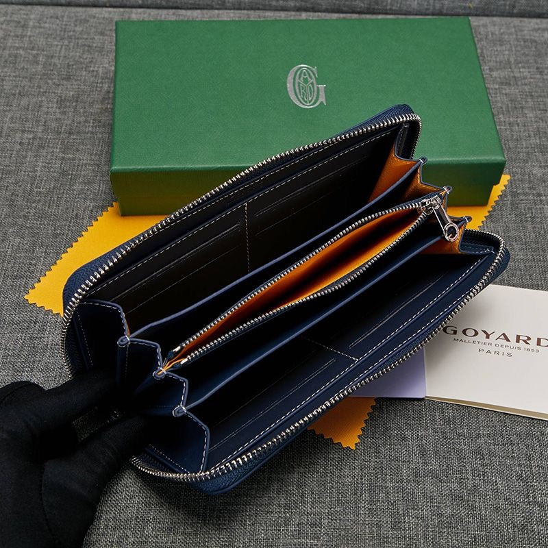 Goyard Matignon GM Zipper Wallet In Goyardine Canvas✨ - buyonlinebehappy