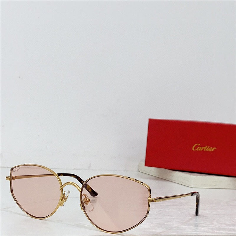 NEW Cartier metal frame sunglasses Panthere Women's s  0300S | 001 🐆 - buyonlinebehappy