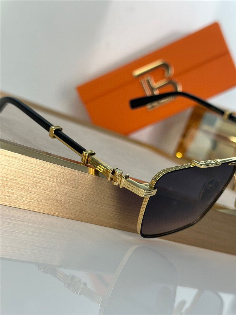 BALMAIN BPS-149C Gold-Silver Sunglasses  ✨ - buyonlinebehappy