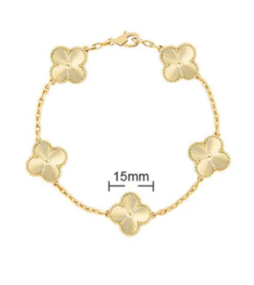 Van Cleef Vintage Alhambra Bracelet 18K Gold Plated Women's Jewelry 19 models✨ - buyonlinebehappy