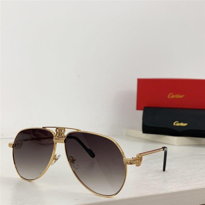 💎 Cartier Santos Vendome Diamond Vintage Style Sunglasses 62mm - buyonlinebehappy