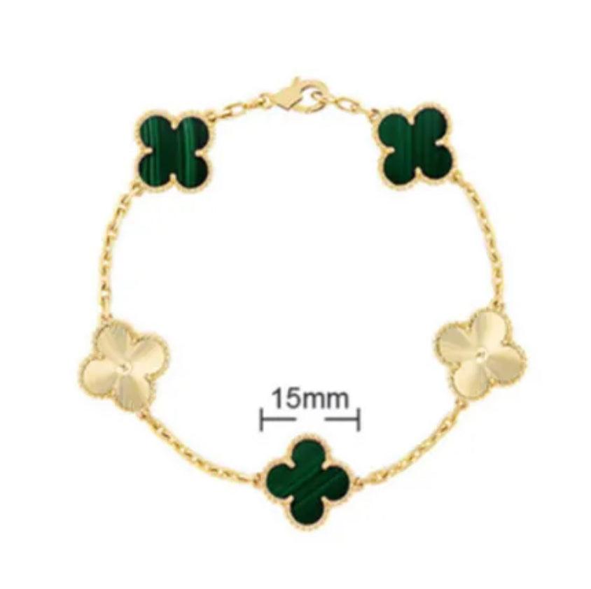 Van Cleef Vintage Alhambra Bracelet 18K Gold Plated Women's Jewelry 19 models✨ - buyonlinebehappy