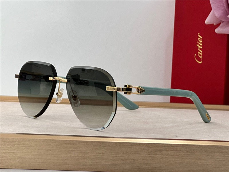 Cartier C DECOR CT0440S Wood frame Unisex Sunglasses 🐆 - buyonlinebehappy