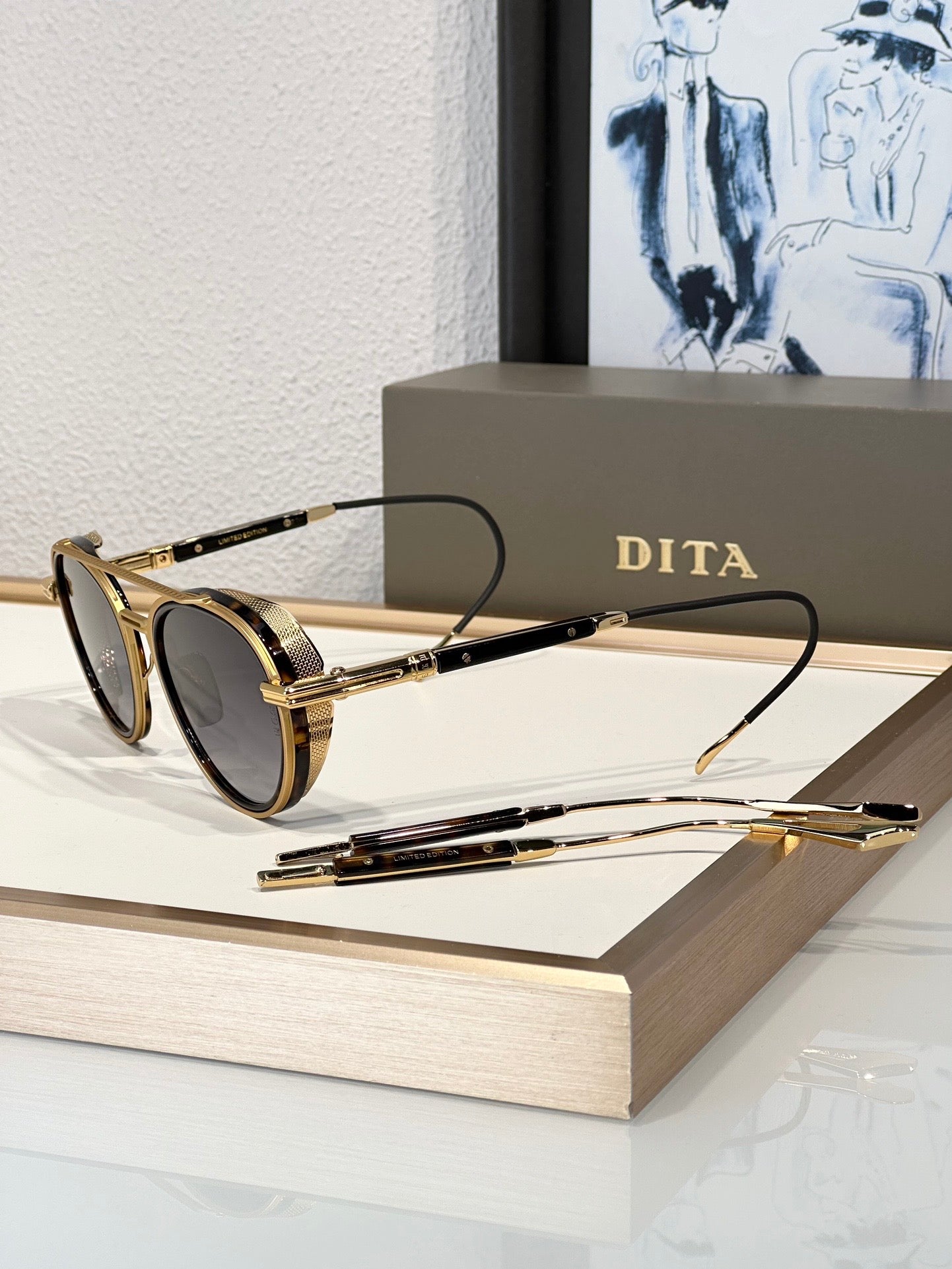 Dita Eyewear  Dita Epiluxury EPLX.4 DES 004 01 Interchangeable Sides Limited Edition Polarised Sunglasses 🔱 - buyonlinebehappy