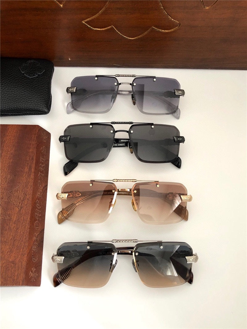 Chrome Hearts 8277 Shield Tinted Zeiss Lenses Sunglasses⚜️ - buyonlinebehappy