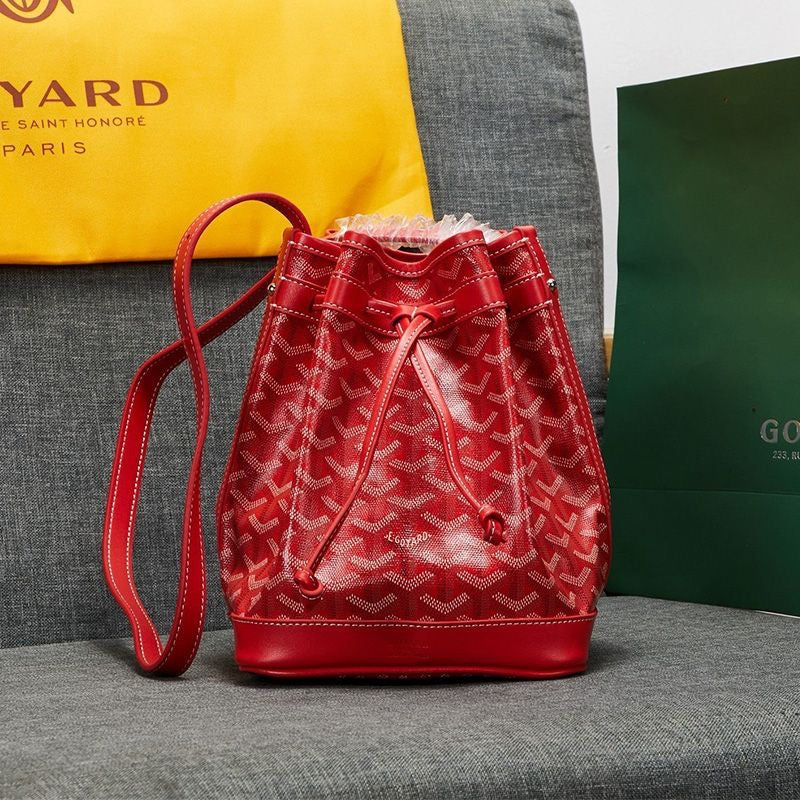 Goyard Petit Flot Bucket Bag In Goyardine Canvas Shoulder Bag ✨ - buyonlinebehappy