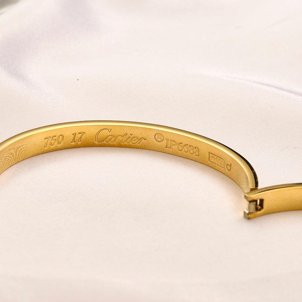 Cartier 18K Gold Plated Jewelry LOVE Bracelet yellow rose silver with Zircon✨ - buyonlinebehappy