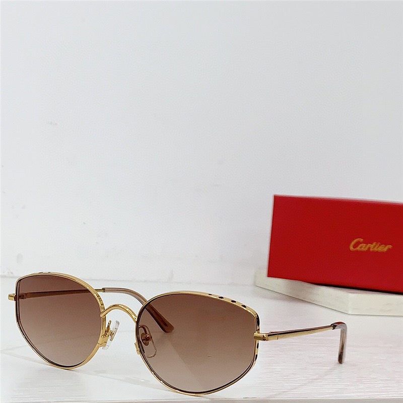 NEW Cartier metal frame sunglasses Panthere Women's s  0300S | 001 🐆 - buyonlinebehappy