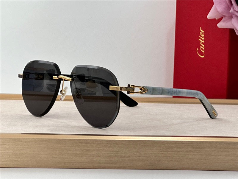 Cartier C DECOR CT0440S Wood frame Unisex Sunglasses 🐆 - buyonlinebehappy