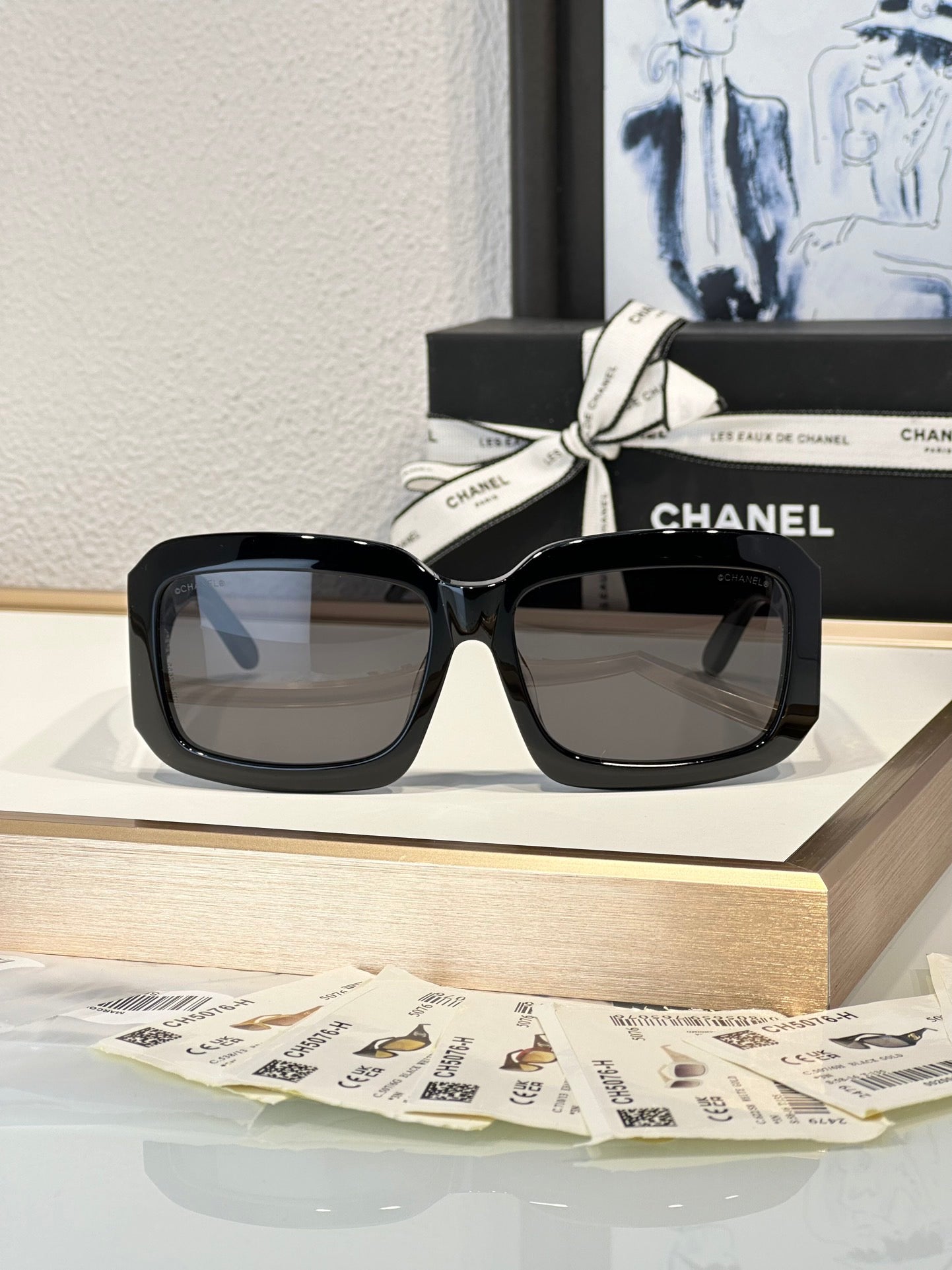 CHANEL Sunglasses Butterfly 5076-H 538/13 18741 🖤 - buyonlinebehappy