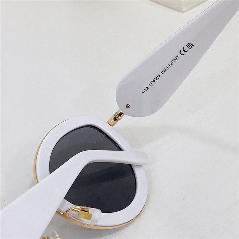 New Season 2024 LOEWE Oval frame sunglasses in acetate and metal✨ - buyonlinebehappy