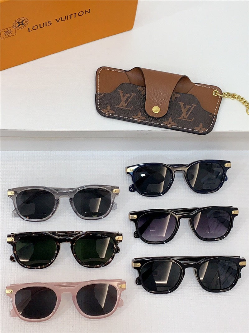 Louis Vuitton LV Signature Square Round Sunglasses Unisex Z1963U✨ - buyonlinebehappy