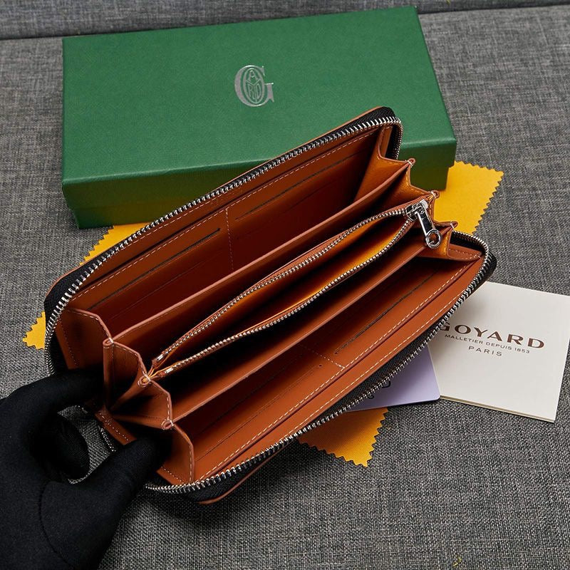 Goyard Matignon GM Zipper Wallet In Goyardine Canvas✨ - buyonlinebehappy