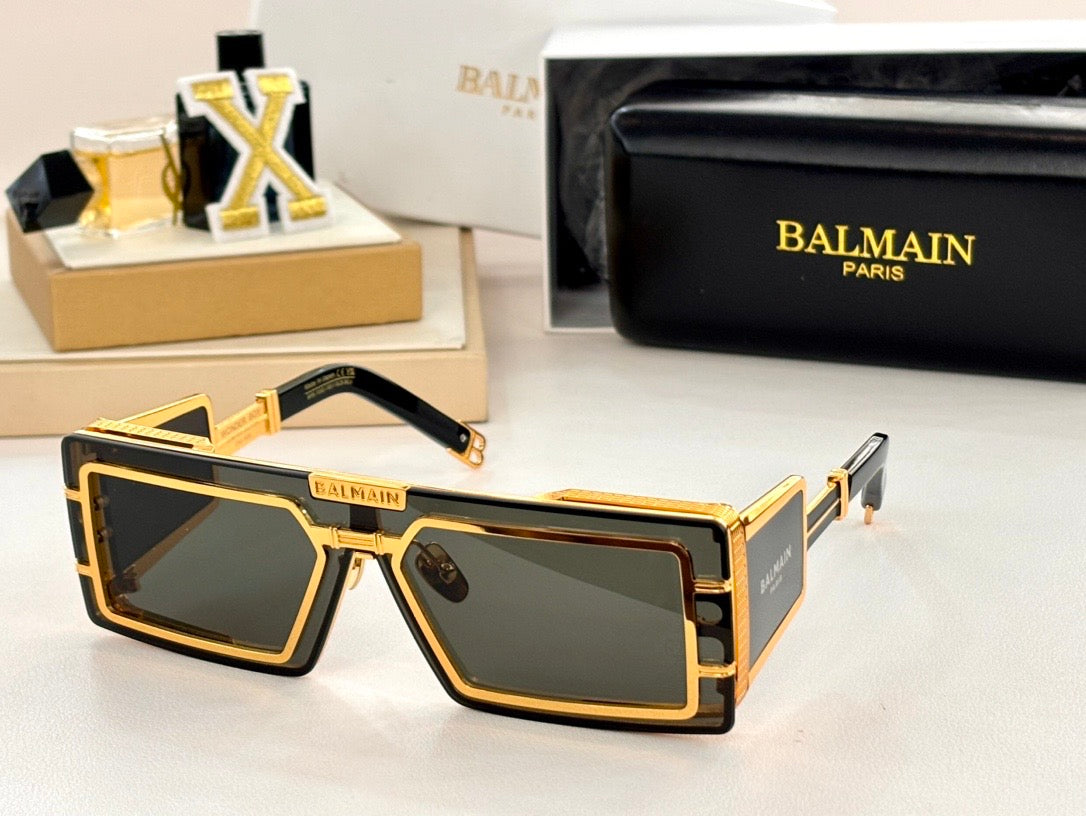 BALMAIN Eyewear Wonder Boy III rectangle-frame sunglasses✨ - buyonlinebehappy