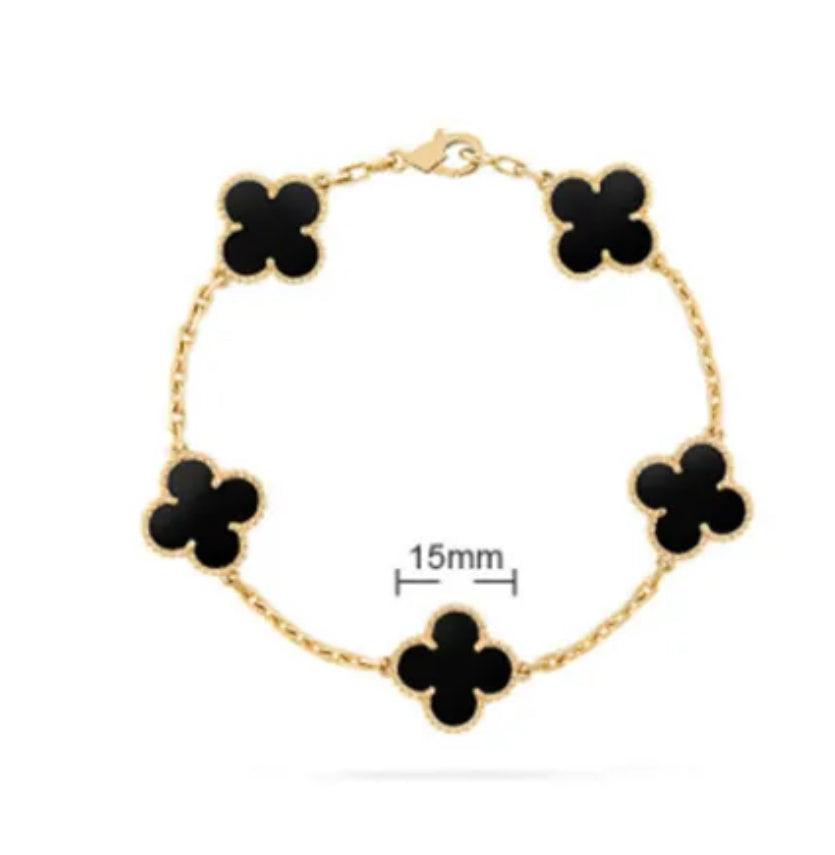 Van Cleef Vintage Alhambra Bracelet 18K Gold Plated Women's Jewelry 19 models✨ - buyonlinebehappy