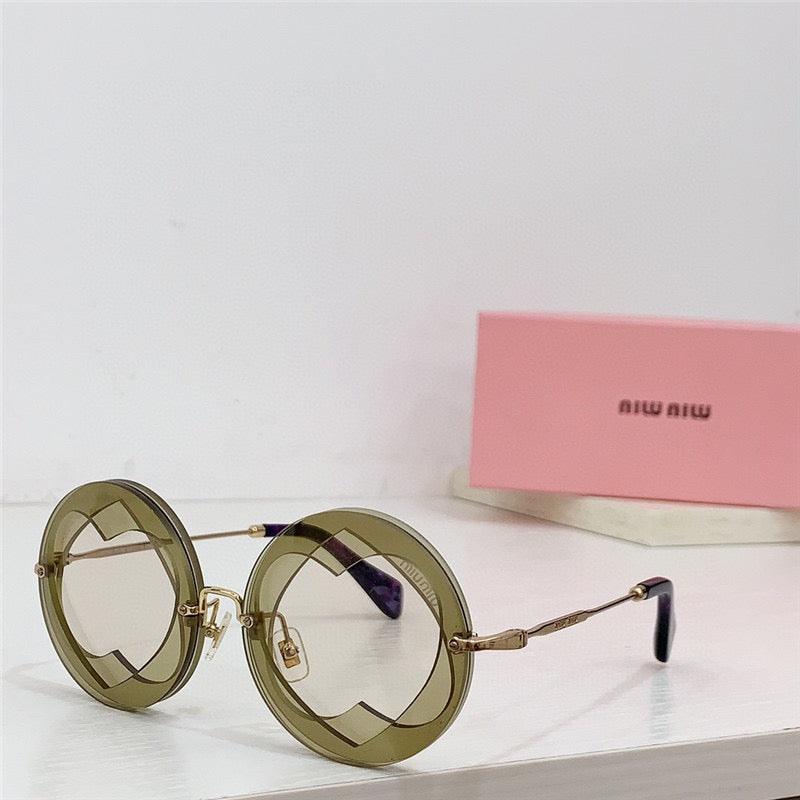 Miu Miu Sunglasses MU 01SS Gold-Black Frame Women's Sunglasses✨ - buyonlinebehappy