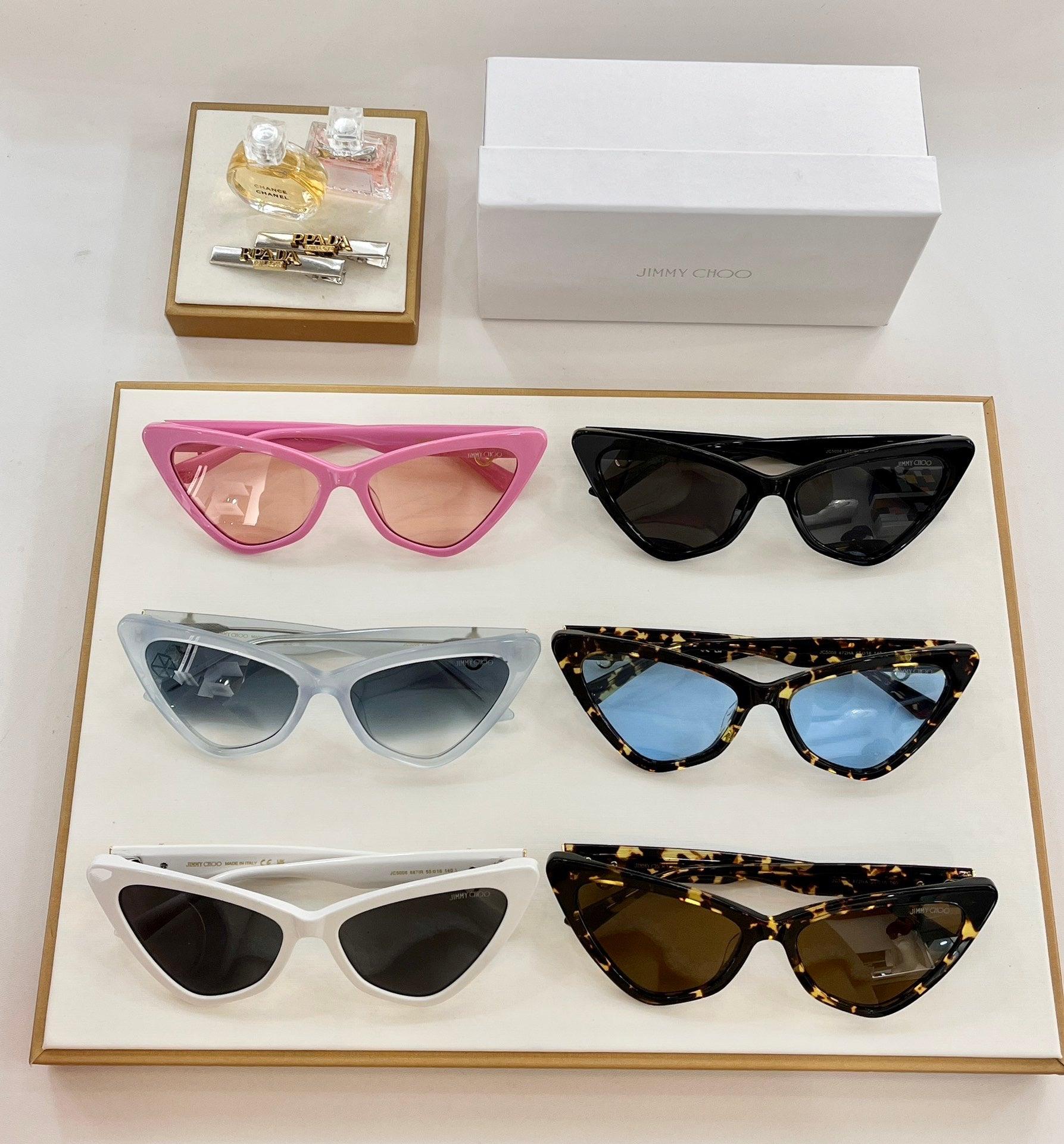 2024 Jimmy Choo ADDY - Cat Eye Sunglasses with Glitter women's ✨ - buyonlinebehappy