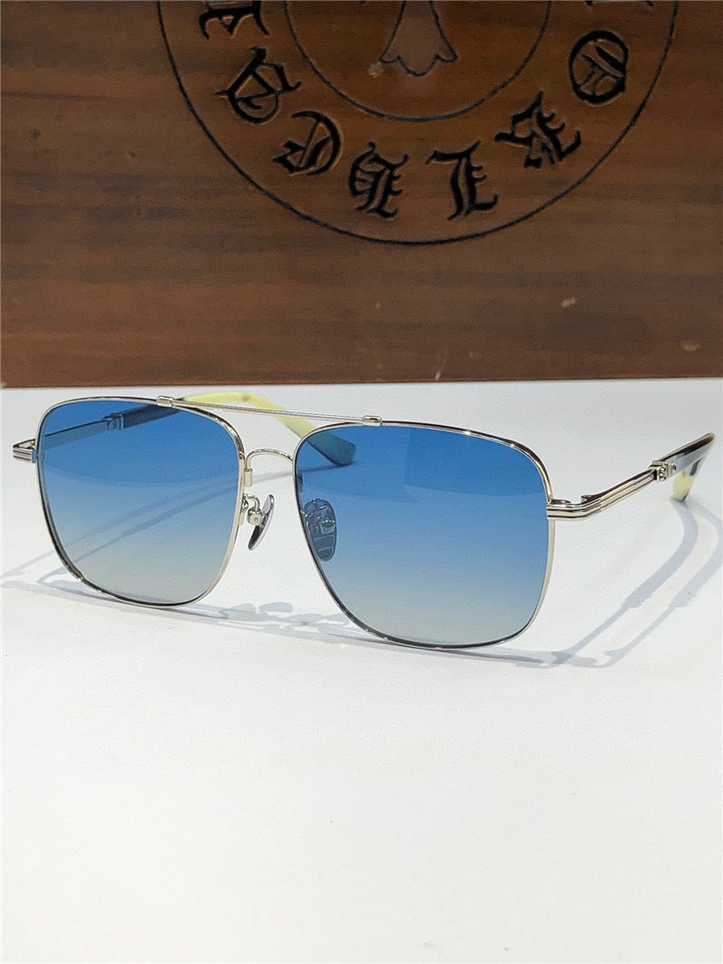 Chrome Hearts 8229 Metal-Acetate Aviator Sunglasses⚜️ - buyonlinebehappy