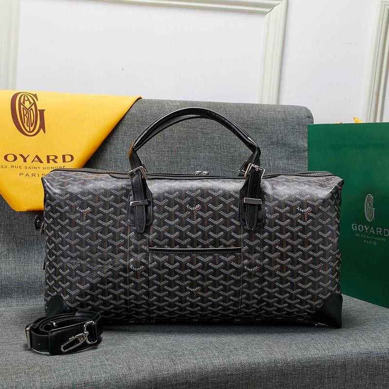 -   Goyard Boston 50 Bag In Goyardine Canvas Travel Bag Luggage ✨ - buyonlinebehappy