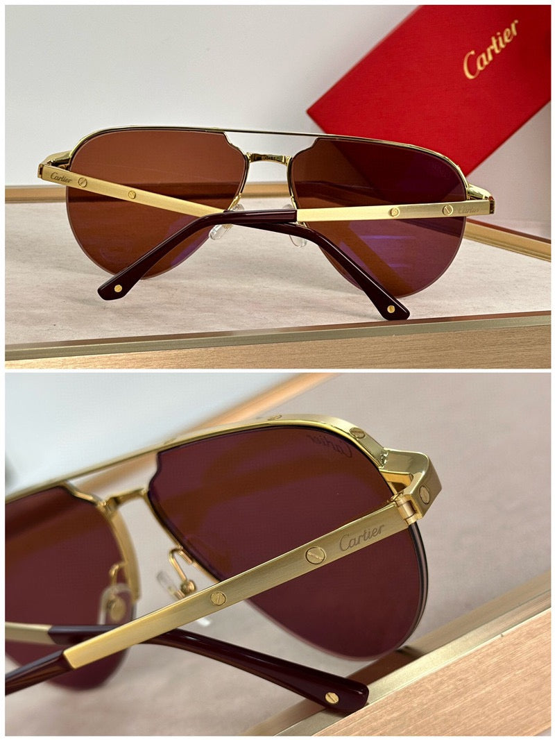 Cartier CT0386S 003 Sunglasses Men's $1295  ✨ - buyonlinebehappy