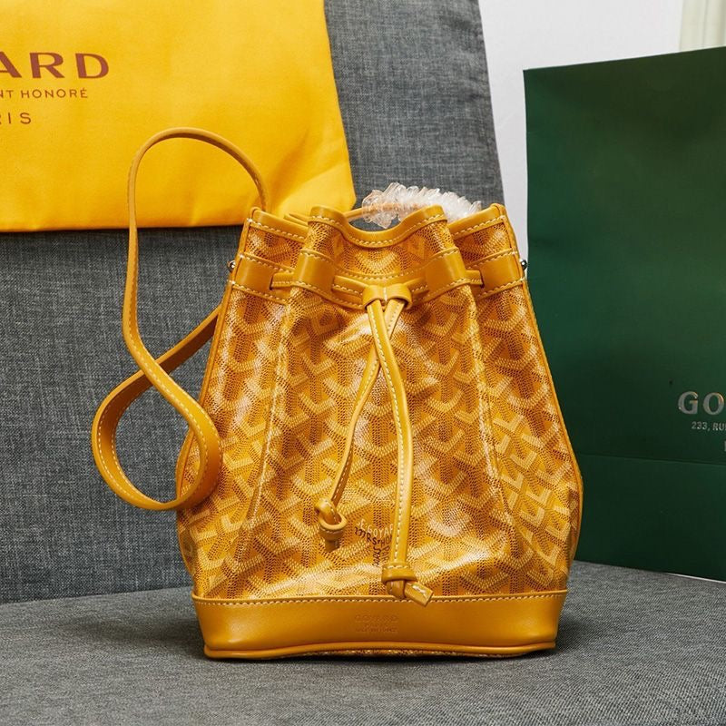 Goyard Petit Flot Bucket Bag In Goyardine Canvas Shoulder Bag ✨ - buyonlinebehappy