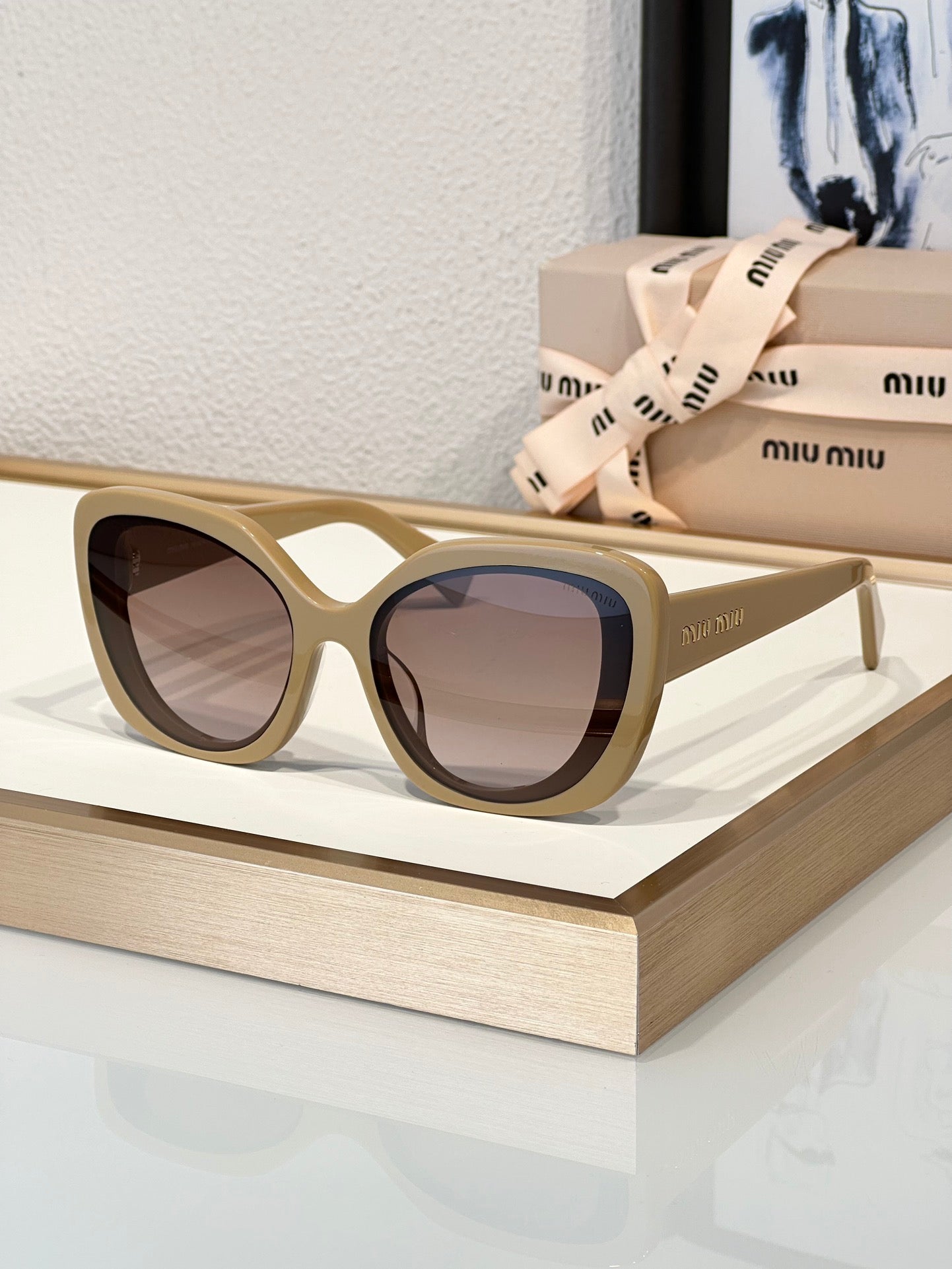 New Season Miu Miu LOGO SMU 06X Women's Sunglasses✨ - buyonlinebehappy