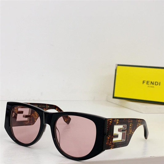 Fendi BAGUETTE FE 40109 I 01A Oval Sunglasses Women's✨ - buyonlinebehappy