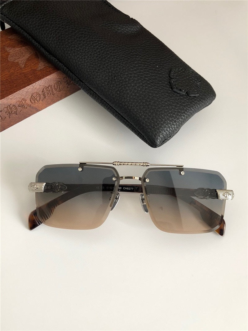 Chrome Hearts 8277 Shield Tinted Zeiss Lenses Sunglasses⚜️ - buyonlinebehappy