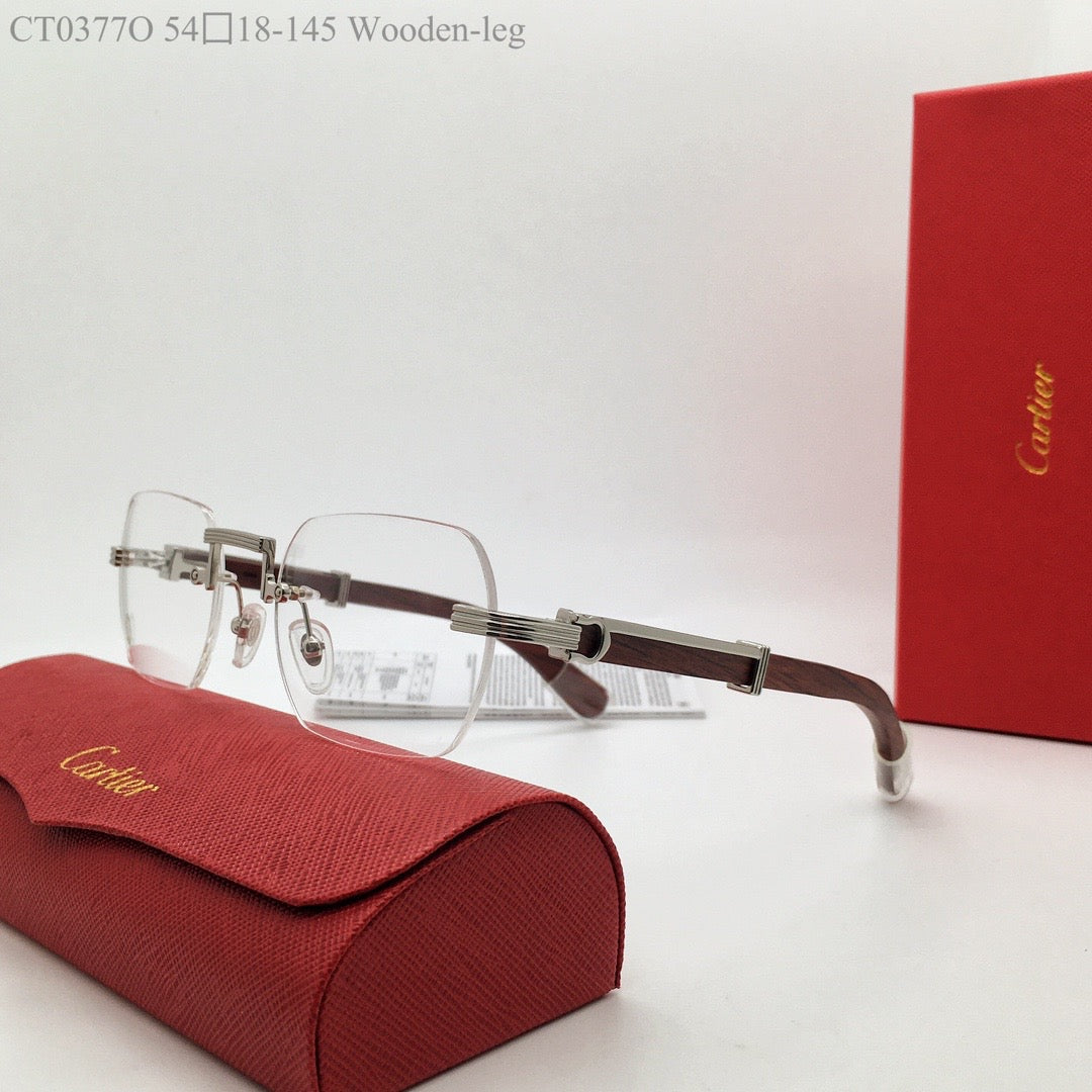 Cartier CT 0377O-NVt Optical Wooden frame 53-21-145  $2945 ✨ - buyonlinebehappy