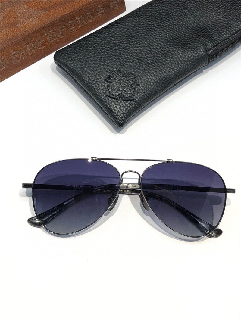 Chrome Hearts 8230 Metal-Acetate Aviator Sunglasses⚜️ - buyonlinebehappy