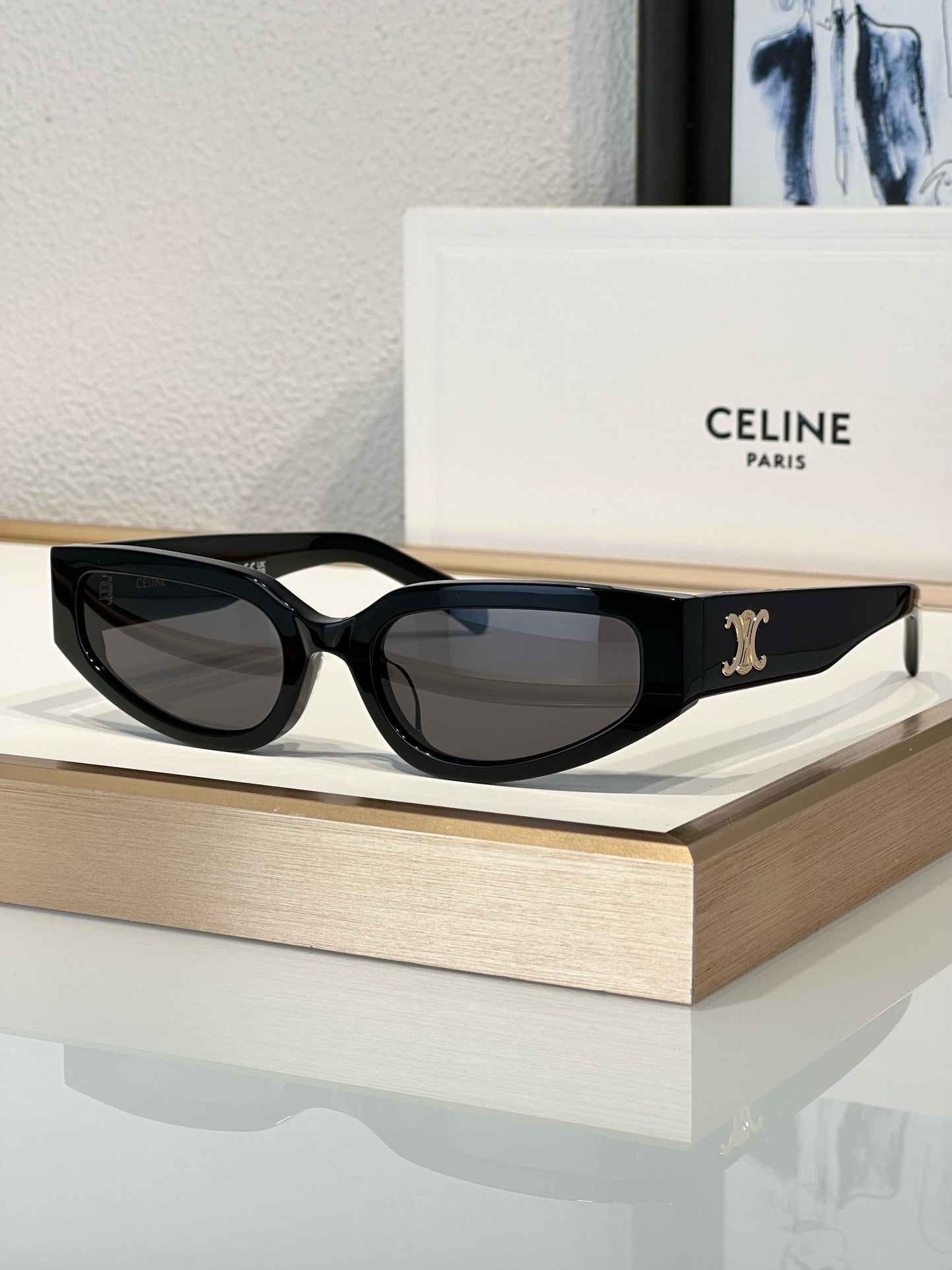 CELINE Eyewear 40269U Triomphe cat-eye Women's Céline Sunglasses✨ - buyonlinebehappy