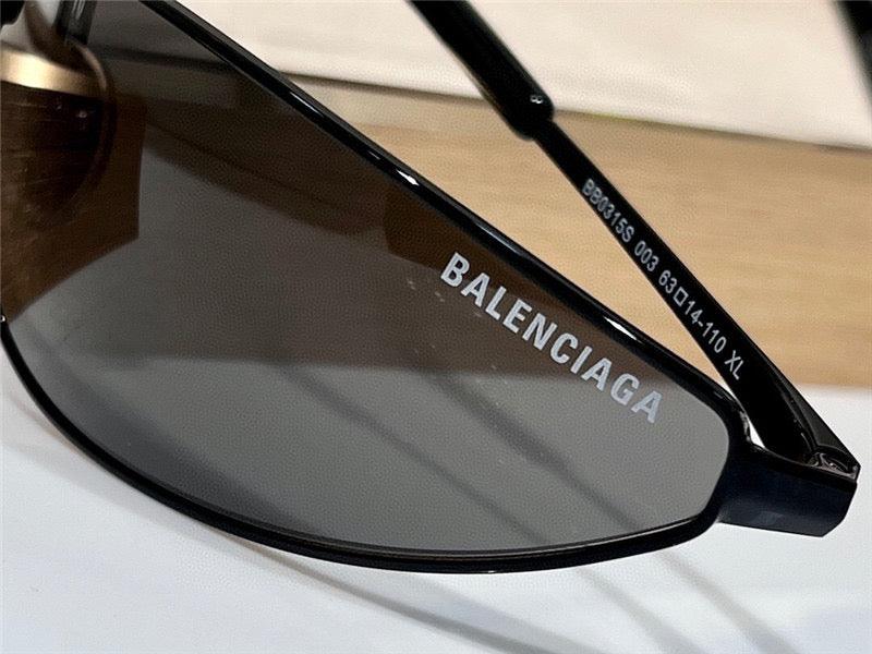 BALENCIAGA RAZOR CAT EYE BB0315 XL Black-Silver Sunglasses🏳️ - buyonlinebehappy