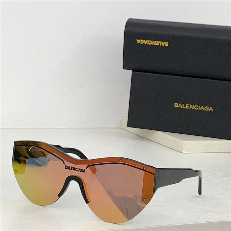 BALENCIAGA SKI 0004 Navy Blue Shield Mask Fashion Sunglasses BB0004SA Unisex 010  🖤 - buyonlinebehappy