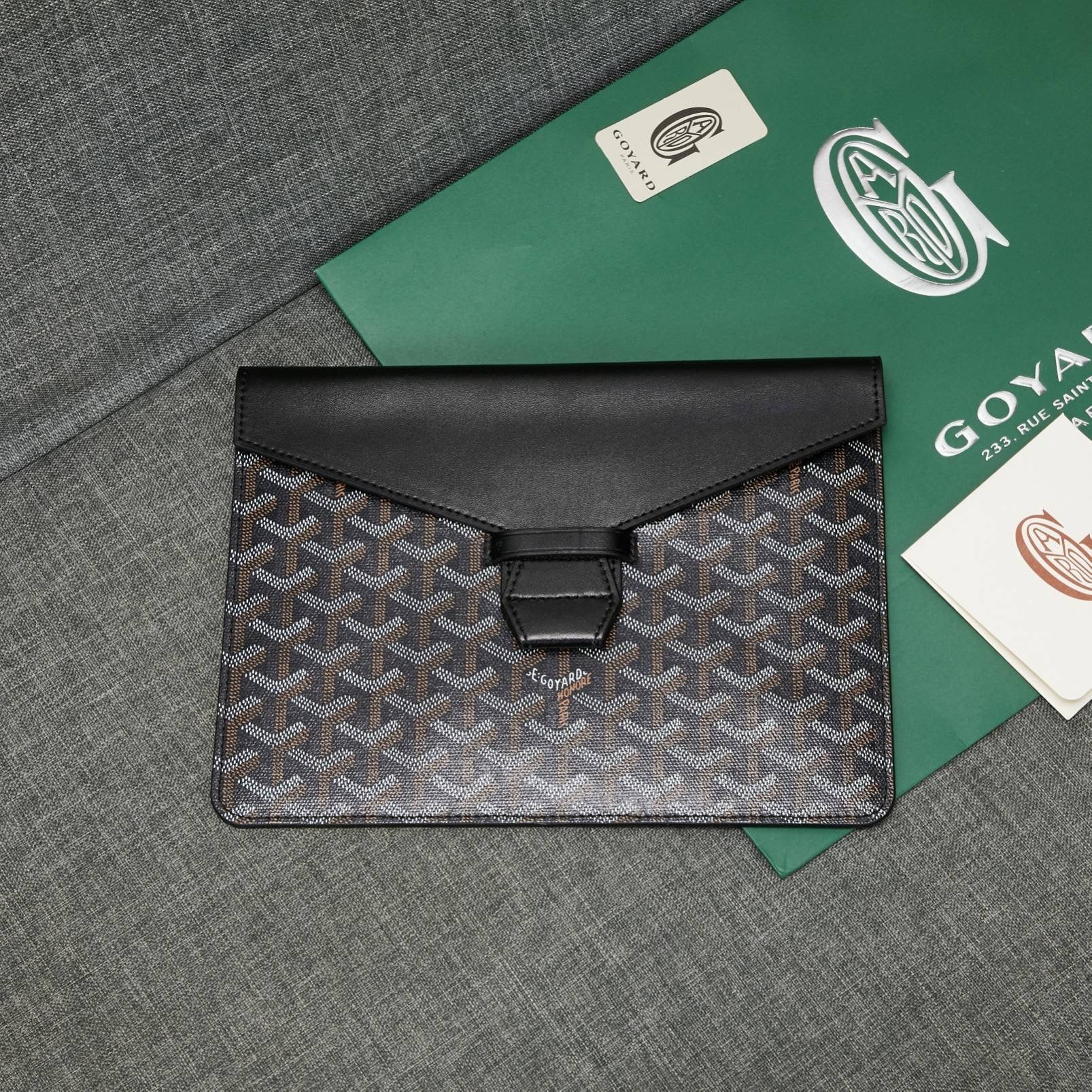 Goyard Camondo 2 Pouch In Goyardine Envelope Canvas Clutch✨ - buyonlinebehappy