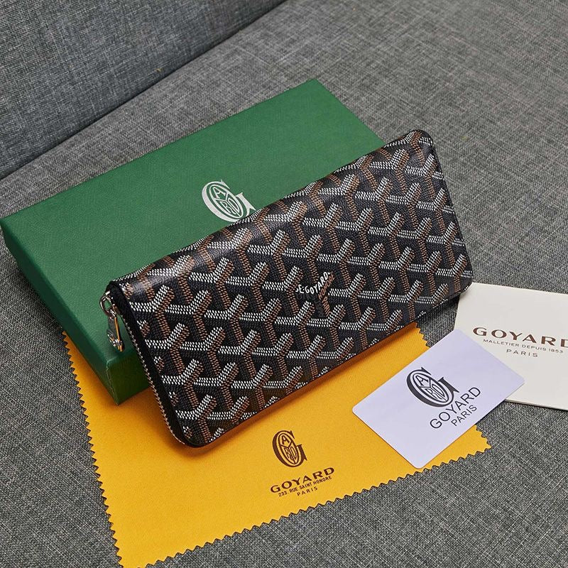 Goyard Matignon GM Zipper Wallet In Goyardine Canvas✨ - buyonlinebehappy