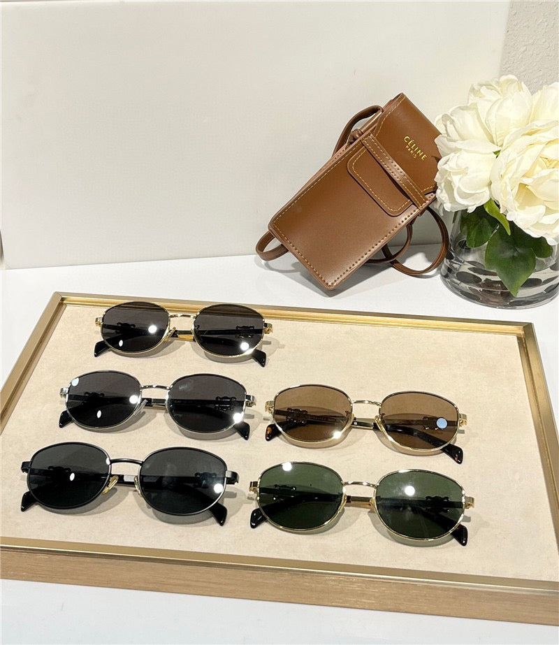 CELINE Triomphe Metal Racer CL 40069 Sunglasses ✨ - buyonlinebehappy