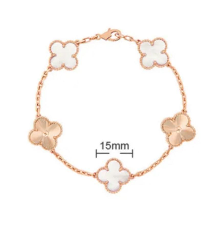 Van Cleef Vintage Alhambra Bracelet 18K Gold Plated Women's Jewelry 19 models✨ - buyonlinebehappy