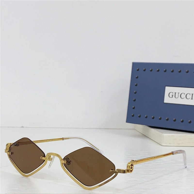 Gucci Geometric Frame GG1604S-004 Women's Sunglasses ✨ - buyonlinebehappy