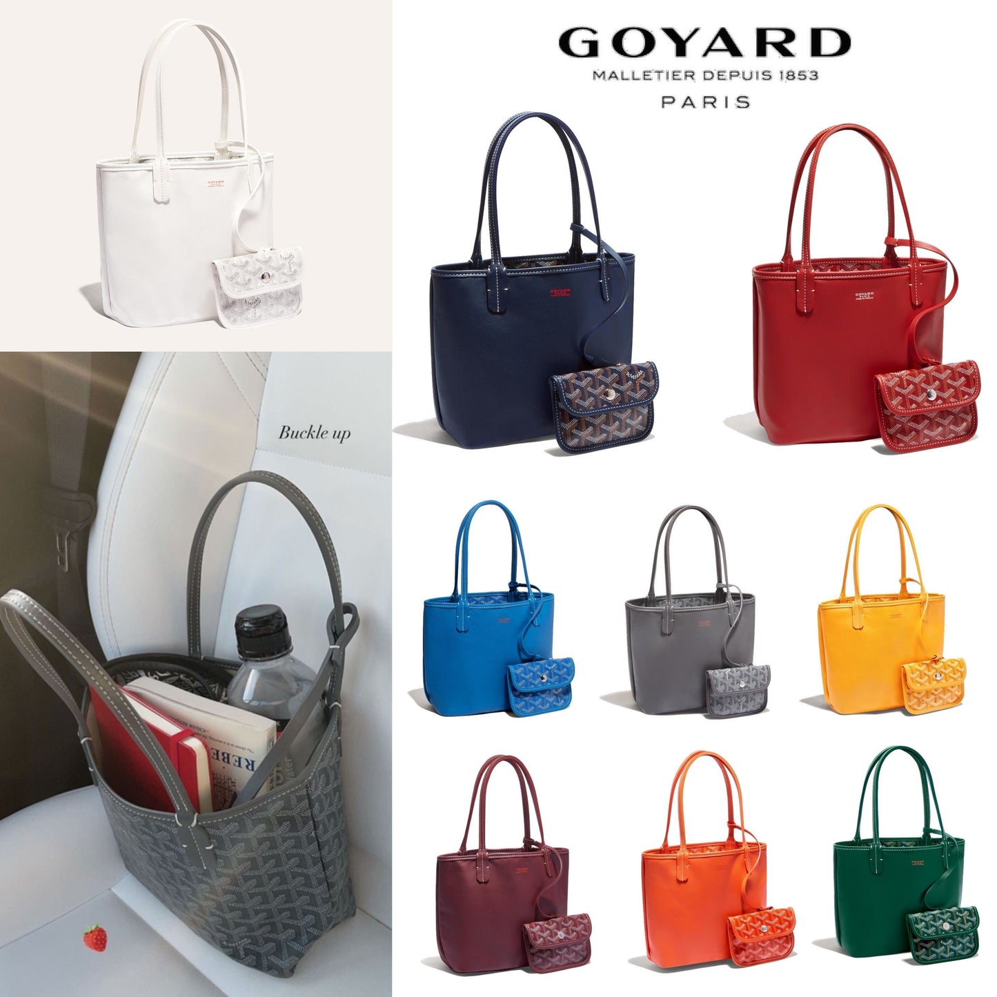 Goyard Anjou Mini Bag Reversible - 10 Colors IN STOCK💥 - buyonlinebehappy