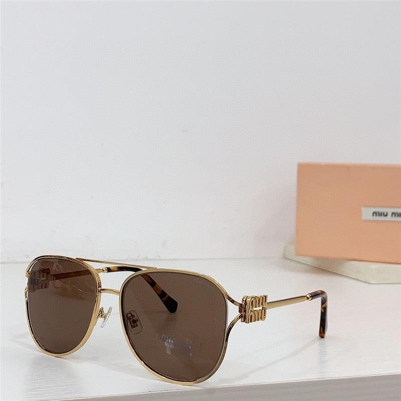 NEW SEASON Miu Miu 52ZS Metal Logo-frame Sunglasses ✨ - buyonlinebehappy