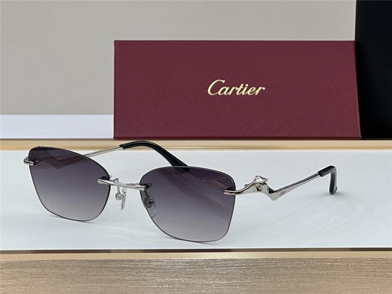 CARTIER CT 0120 - Trouserer - Platinum-Gold Sunglasses Men's Sunglasses 👑 - buyonlinebehappy