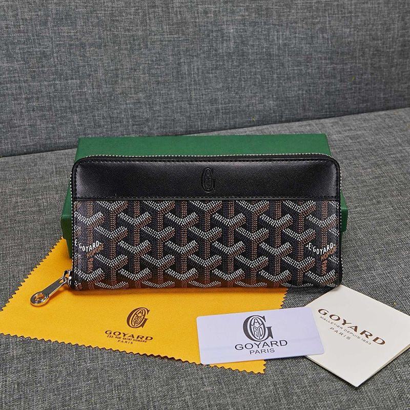 Goyard Matignon GM Zipper Wallet In Goyardine Canvas✨ - buyonlinebehappy