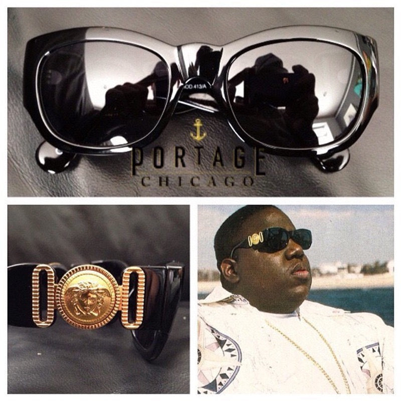 Ultra RaRe VINTAGE VERSACE SUNGLASSES 413/A Notorious B.I.G worn  ✨ - buyonlinebehappy