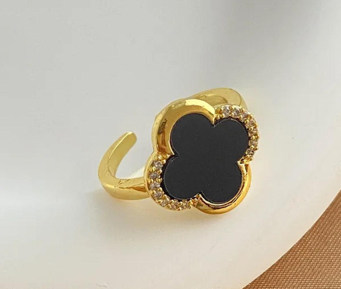 Van Cleef Vintage Alhambra Rings 18K Gold Plated Women's Jewelry 18 models✨ - buyonlinebehappy