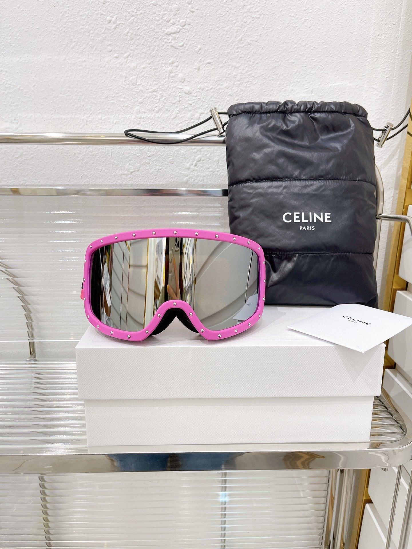 1 2024 CELINE EYEWEAR Studded Ski Goggles Sunglasses ✨ - buyonlinebehappy