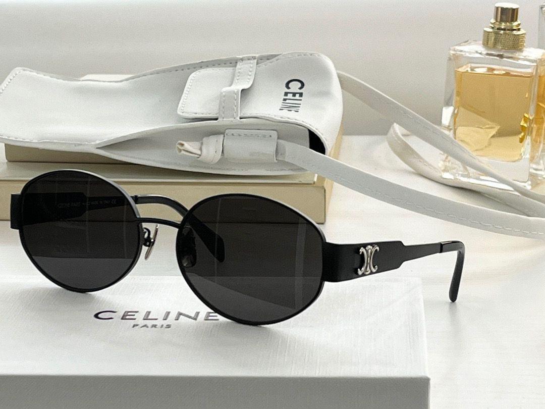 CELINE ovals Triomphe Metal 01 CL40235U 30N Sunglasses ✨ - buyonlinebehappy