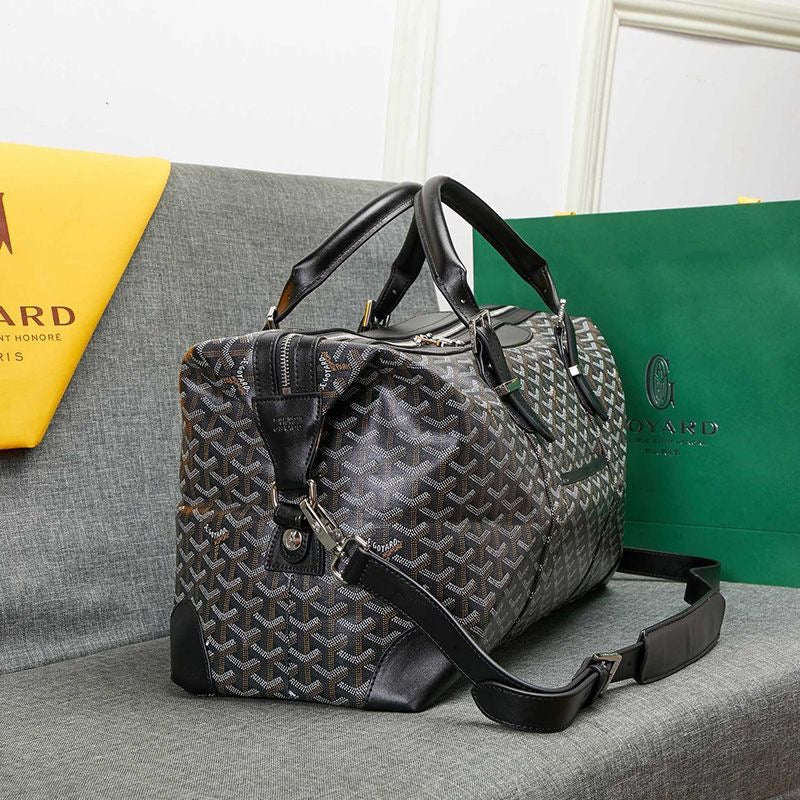 -   Goyard Boston 50 Bag In Goyardine Canvas Travel Bag Luggage ✨ - buyonlinebehappy