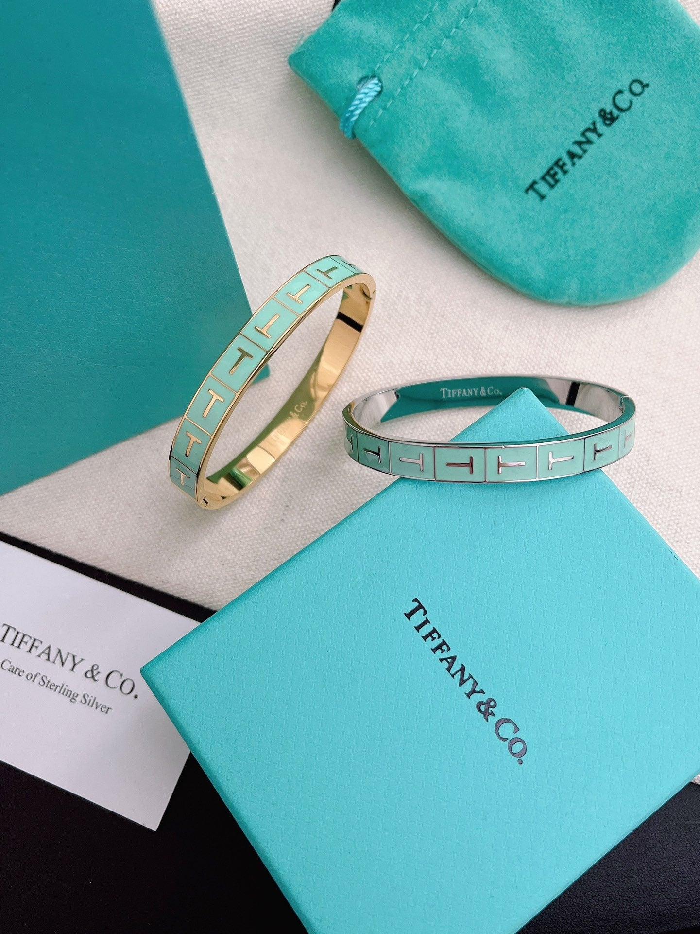 Tiffany&Co 18k gold plated Hinged Style Bangle lock bracelets ✨ - buyonlinebehappy