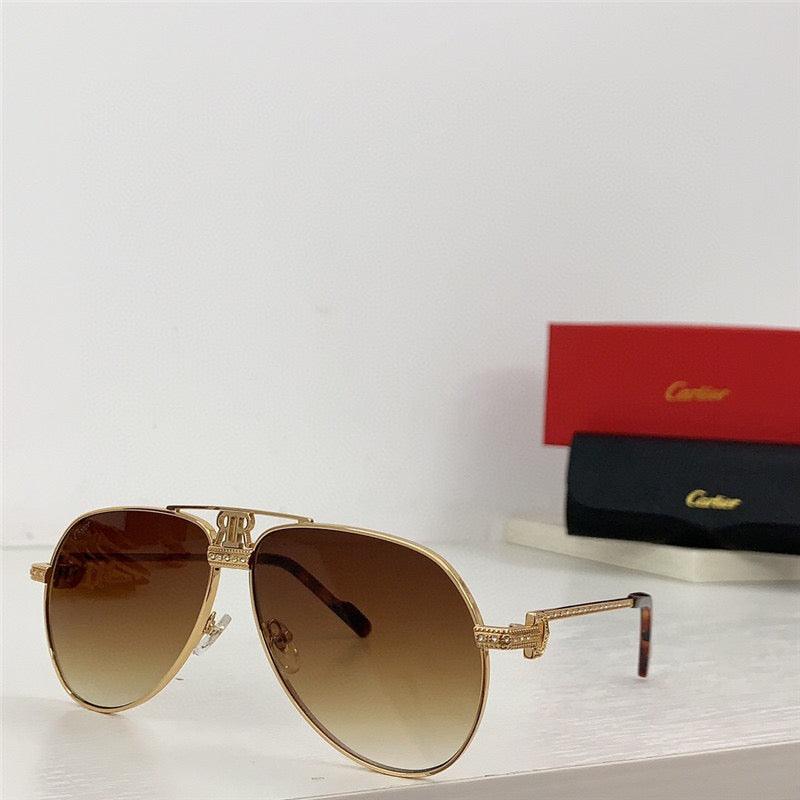 💎 Cartier Santos Vendome Diamond Vintage Style Sunglasses 62mm - buyonlinebehappy