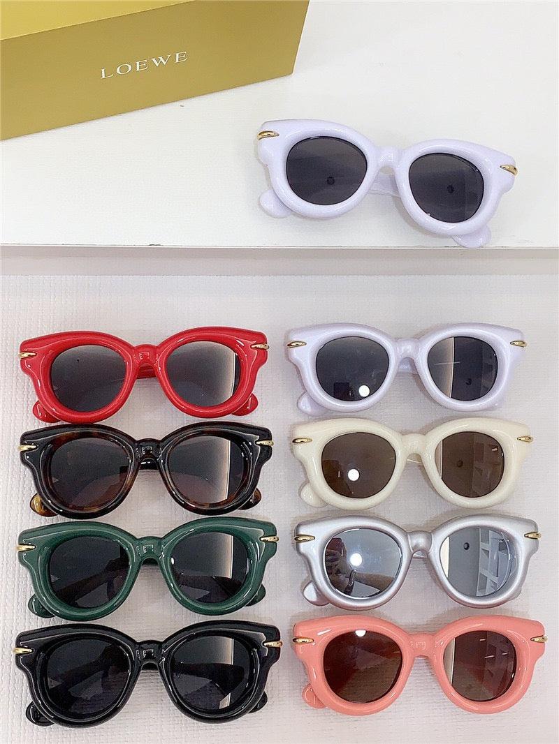 LOEWE Butterfly Inflated Round-Frame Acetate Sunglasses ✨ - buyonlinebehappy